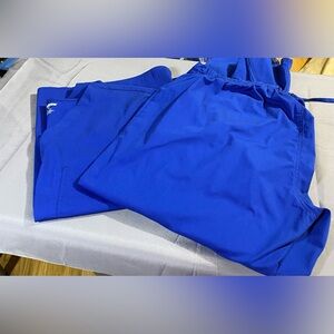 3X Vibrant Blue Scrub Set Top/Pants #2020
